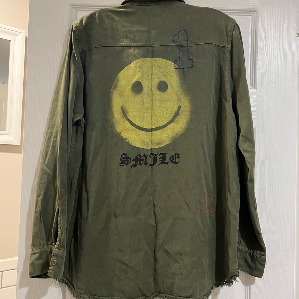 Lauren Moshi Forest Green Button Down Shirt